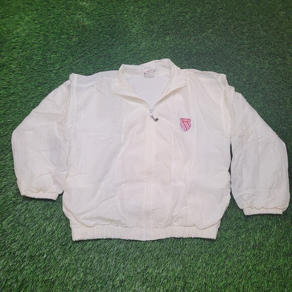 VTG 90s K-Swiss Cropped Boxy Fit Jacket Mens L USA Made Tennis - Picture 1 of 13